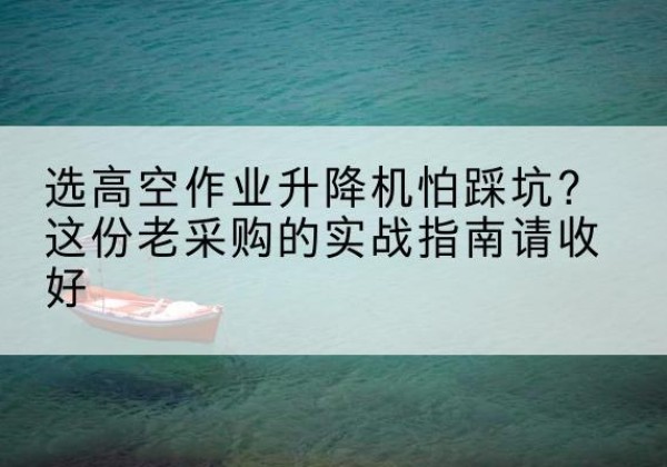 庆云高空作业升降机厂家推荐-选高空作业升降机怕踩坑？这份老采购的实战指南请收好