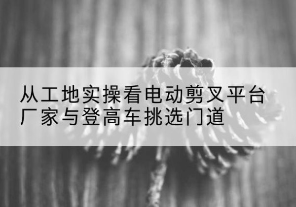 庆云电动剪叉升降平台厂家-从工地实操看电动剪叉平台厂家与登高车挑选门道